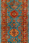 Teal Teal Oriental Kazak Runner 2' 7 x 7' 11 - No. 26462