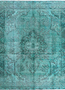 Light Sea Green Overdyed 6' 2 x 9' 2 - No. 37507