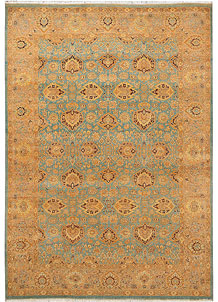 Dark Sea Green Oushak 6' 1 x 8' 8 - SKU 37697
