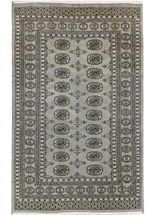 Grey Bokhara 4' x 6' 4 - No. 41241