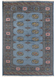 Steel Blue Bokhara 3' 11 x 5' 9 - No. 41287