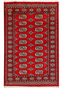 Dark Red Bokhara 3' 1 x 4' 9 - No. 44022