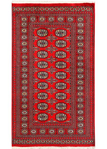 Dark Red Bokhara 3' 2 x 5' 4 - No. 44055