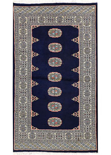 Midnight Blue Bokhara 3' 1 x 5' 3 - No. 44080
