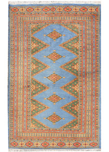 Light Steel Blue Jaldar 3' 1 x 4' 9 - No. 44257