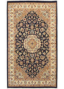 Midnight Blue Kashan 3' 2 x 5' 6 - No. 44780