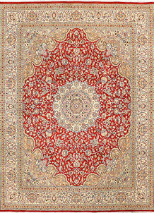 Orange Red Isfahan 8' 11 x 12' 2 - SKU 44893