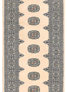 Antique White Bokhara 2' 7 x 8' 8 - No. 45374
