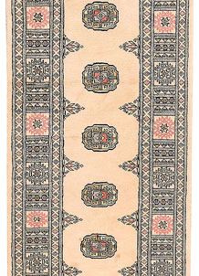 Antique White Bokhara 2' 5 x 8' 7 - No. 45409