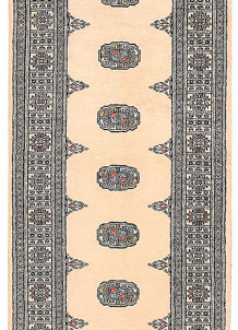 Antique White Bokhara 2' 7 x 10' 3 - No. 45514