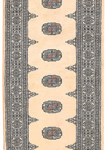 Ivory Bokhara 2' 7 x 10' 2 - No. 45520