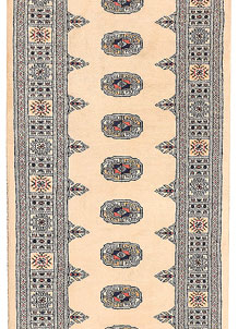 Antique White Bokhara 2' 7 x 10' - No. 45546
