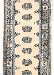 Ivory Bokhara 2' 6 x 10' 5 - No. 45557