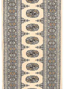 Ivory Bokhara 2' 6 x 10' 3 - No. 45572