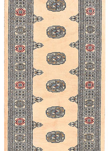 Antique White Bokhara 2' 7 x 10' 7 - No. 45594