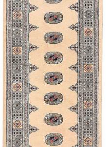 Antique White Bokhara 2' 7 x 10' 5 - No. 45599