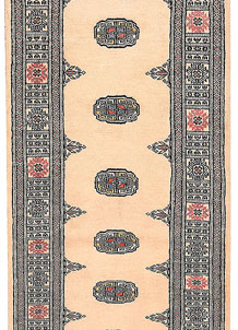 Antique White Bokhara 2' 7 x 10' 9 - No. 45610
