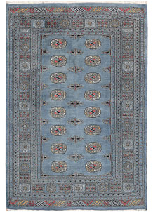 Light Slate Grey Bokhara 4' 1 x 6' - No. 45784