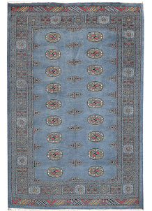 Light Slate Grey Bokhara 4' 1 x 6' 3 - No. 45787