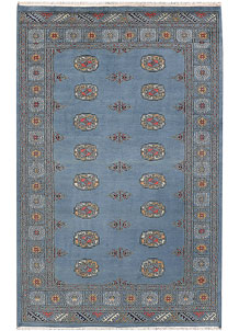 Light Slate Grey Bokhara 4' 1 x 6' 4 - No. 45795