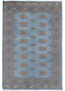 Light Slate Grey Bokhara 4' 2 x 6' 1 - No. 45821
