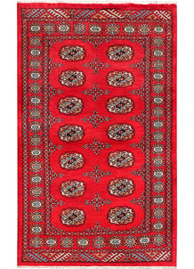 Dark Red Bokhara 3' 1 x 5' 1 - No. 46278