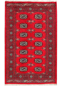 Dark Red Bokhara 3' 2 x 5' - No. 46296