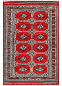 Dark Red Jaldar 4' 2 x 6' 6 - No. 47089