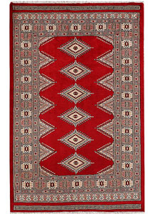 Dark Red Jaldar 3' 2 x 4' 11 - No. 47289