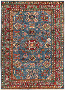Steel Blue Kazak 4' 11 x 6' 11 - No. 47985