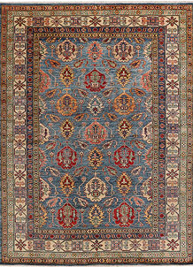 Steel Blue Kazak 6' x 8' 1 - No. 47996