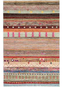 Multi Colored Gabbeh 6' 3 x 9' 5 - No. 48304