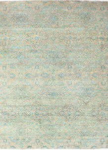 Cadet Blue Ikat 8' 11 x 11' 6 - No. 52567