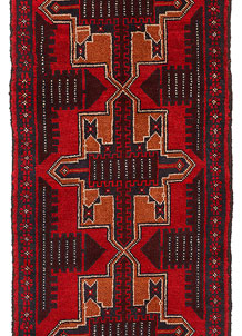 Dark Red Baluchi 2' 5 x 9' 7 - SKU 53876