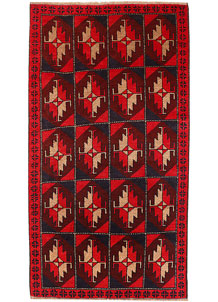 Red Baluchi 3' 5 x 6' 4 - SKU 53939
