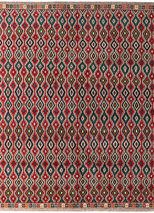 Multi Colored Baluchi 6' 2 x 6' 8 - SKU 54194