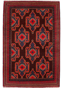 Maroon Baluchi 3' 5 x 5' 3 - SKU 54248