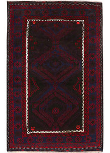 Midnight Blue Baluchi 3' 8 x 5' 10 - SKU 54262
