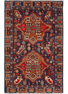 Midnight Blue Baluchi 3' 10 x 6' 2 - SKU 54281