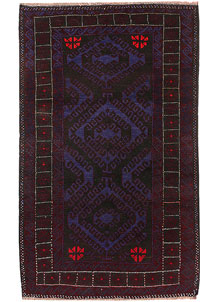 Dark Slateblue Baluchi 3' 5 x 5' 9 - SKU 54284