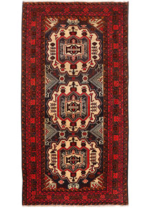 Multi Colored Baluchi 3' 4 x 6' 8 - SKU 54289