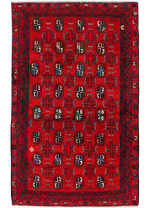 Firebrick Baluchi 3' 7 x 5' 10 - SKU 54291