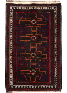 Midnight Blue Baluchi 3' 8 x 5' 9 - SKU 54427