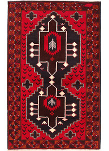 Firebrick Baluchi 3' 6 x 5' 9 - SKU 54430