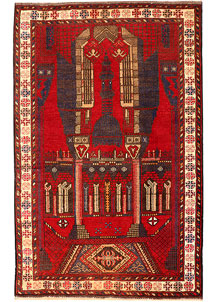Firebrick Prayer 2' 10 x 4' 6 - SKU 54488