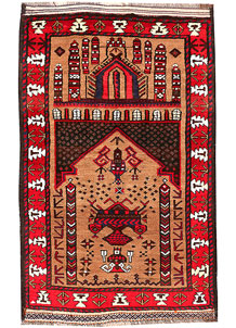 Burlywood Prayer 2' 7 x 3' 11 - SKU 54490
