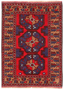 Firebrick Baluchi 2' 10 x 3' 11 - SKU 54504