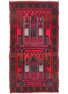 Multi Colored Prayer 2' 7 x 4' 6 - SKU 54514