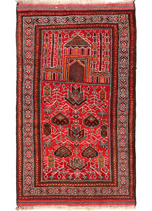 Firebrick Prayer 2' 11 x 4' 7 - SKU 54556