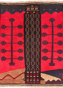 Crimson Baluchi 2' 11 x 3' 5 - SKU 54572